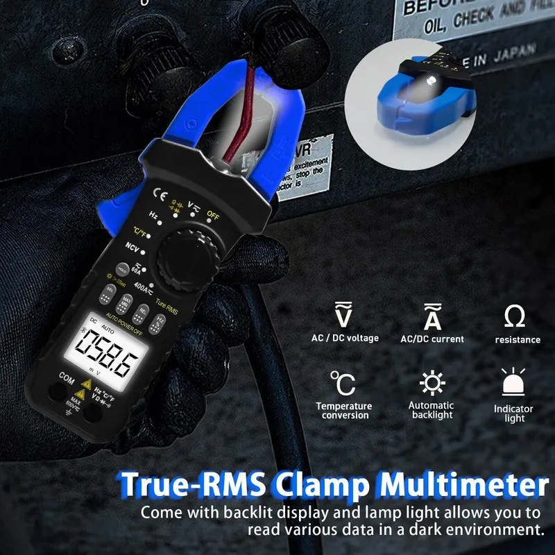 Тестер Smart Digital Clamp Meter TRMS 6000counts Color Screen DC AC Current Amp 