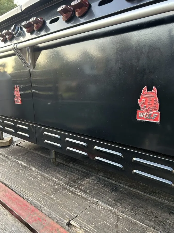 Печь Wolf 8-Burner Commercial Propane/Gas Griddle Double Oven 1950-60 — фото лота 2