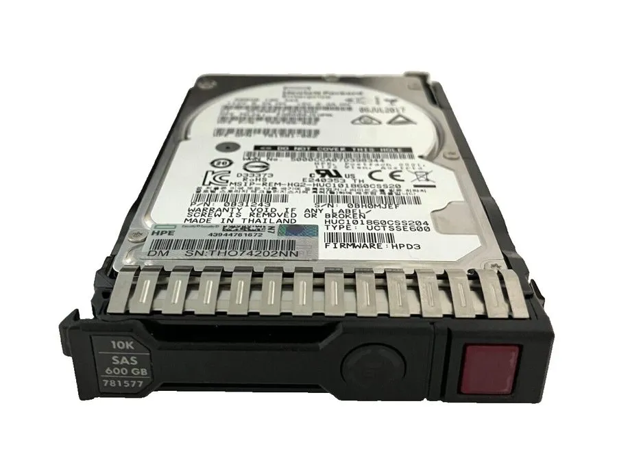Жёсткий диск HPE EG0600JEHMA HDD 600GB SAS 12Gb/s 2.5" 10K 768788-002 512 b/s