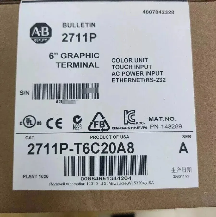 Панель оператора Allen Bradley 2711P-T6C20A8 Ser A PanelView Plus 600 HMI Touchs