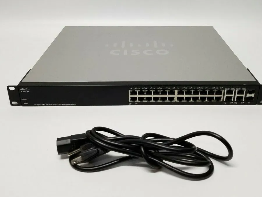 Коммутатор Cisco SF300-24MP 24-Port 10/100 PoE Managed Switch
