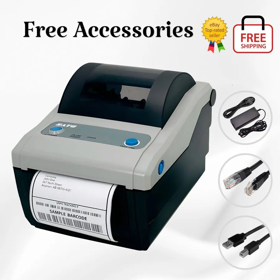 Принтер этикеток SATO CG412DT 4" High-Quality Japanese Label Printer Leading Ind
