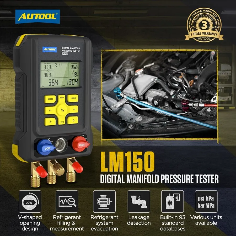 Манометрический коллектор Digital Manifold Gauge Set HVAC Pressure Tester 93 Ref