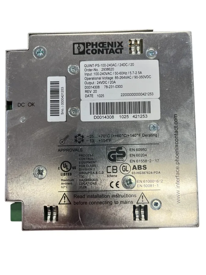 Блок питания Phoenix Contact Quint Power Supply QUINT-PS-100-240AC/24DC/20