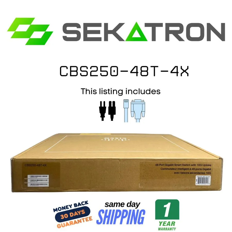 Коммутатор Cisco CBS250-48T-4X 48-Port Gigabit Switch w/ 4x 10G SFP+ Uplinks