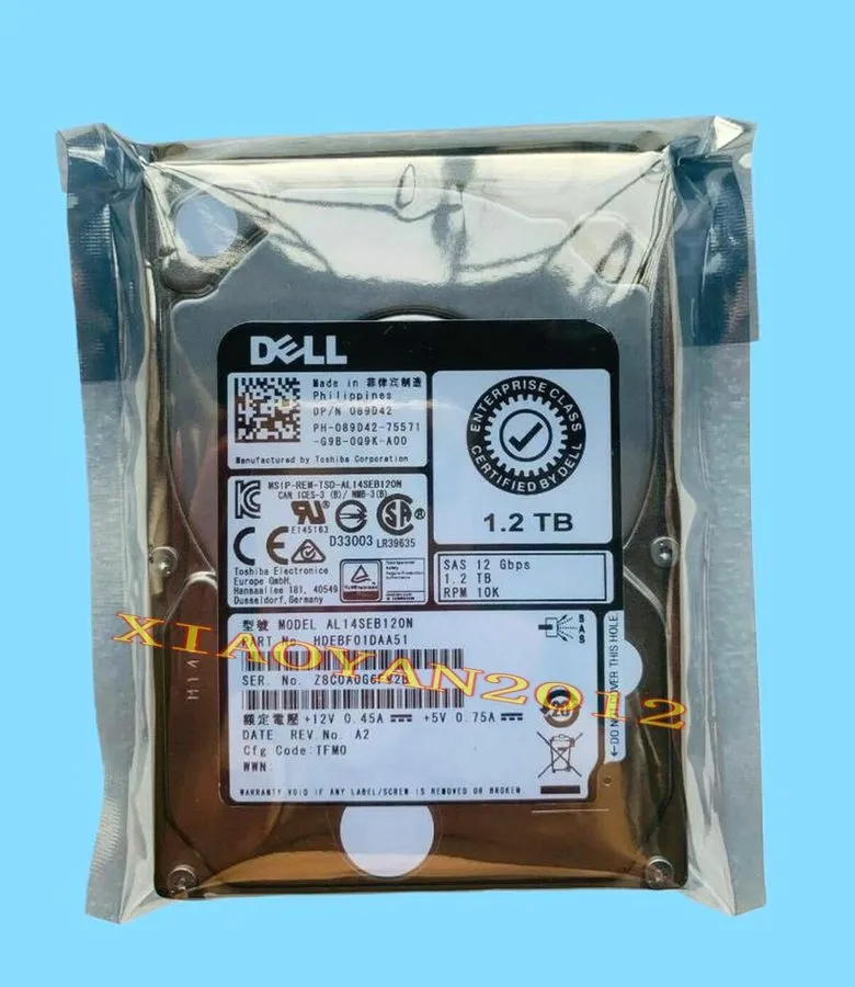 Жёсткий диск Dell 089D42 1.2TB 10K 12GB/s SAS 2.5" HDD 89D42 Hard Drive