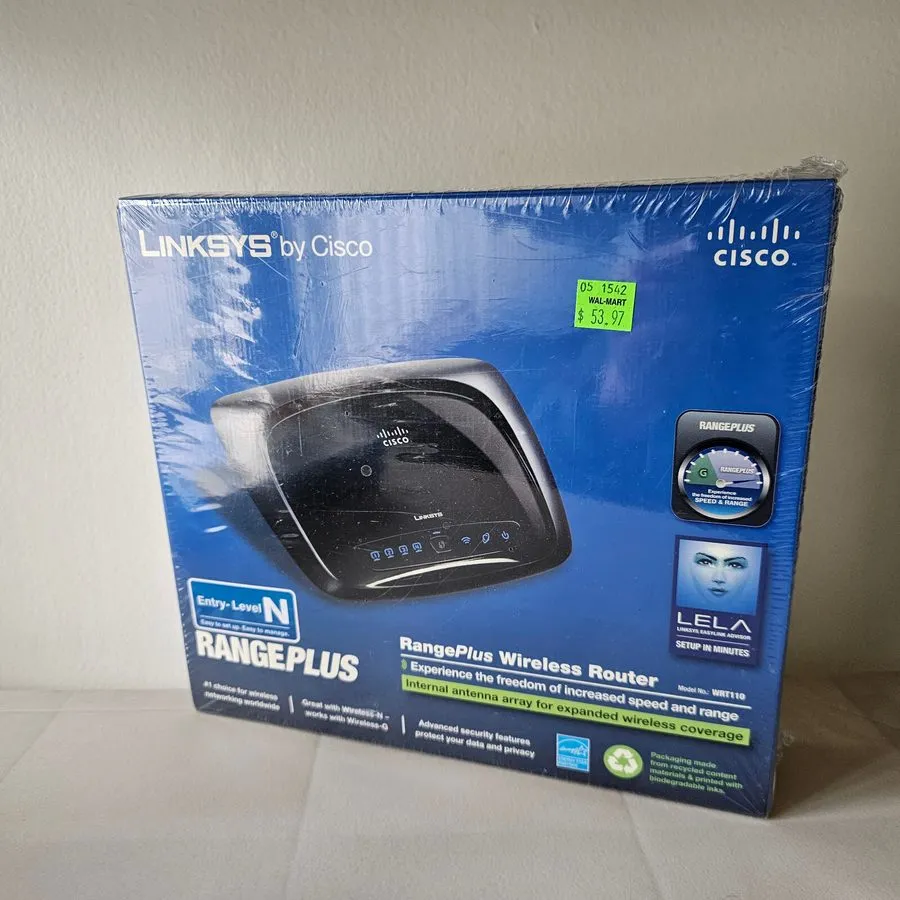 Маршрутизатор Cisco Linksys WRT110 RangePlus Wireless G 4-Port 2.4GHz Router