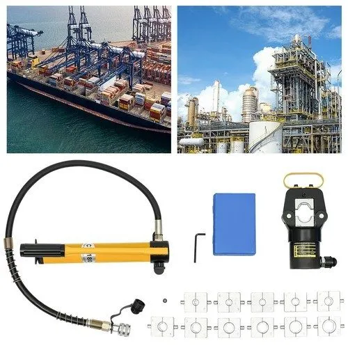 Кабель 20 Ton Hydraulic Crimper Crimping Tool Cable Wire Hose Lug Terminal+12 Di