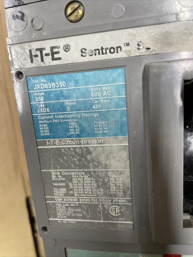 Автоматический выключатель Siemens JXD63B350 Sentron Series Circuit Breaker 350A