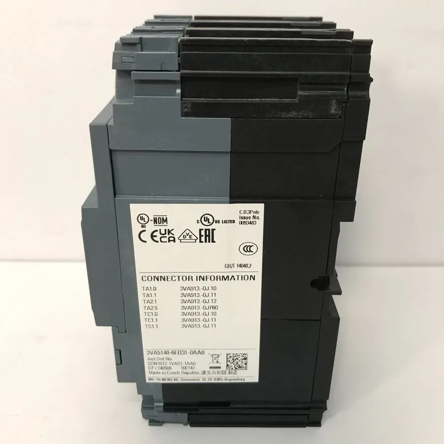 Автоматический выключатель SIEMENS 3VA5140-6ED31-0AA0 CIRCUIT BREAKER, 3P 40A 48