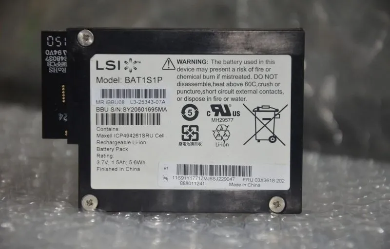 Контроллер IBM 81Y4451 BAT1S1P LSI BBU08 — фото лота 1