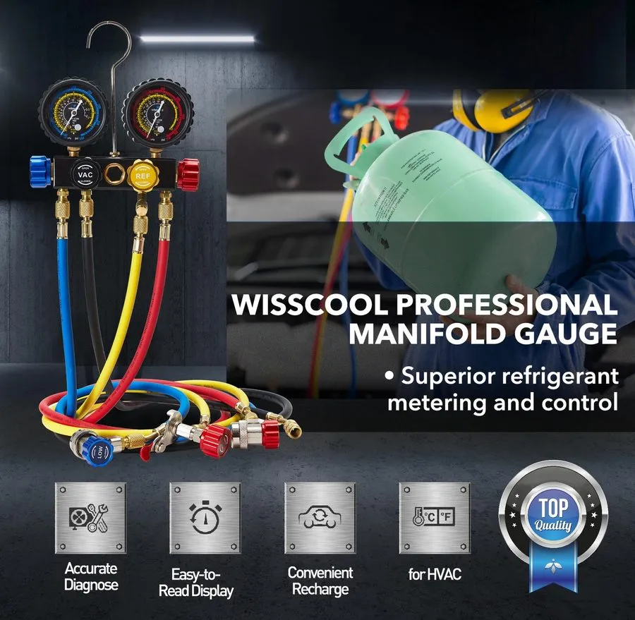 Манометрический коллектор 4-Valve HVAC Manifold Gauge Set