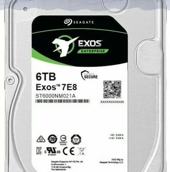 Жёсткий диск ST6000NM021A Exos 7E8 Seagate 6TB SATA 3.5" 7200RPM 256MB 6G 512e H