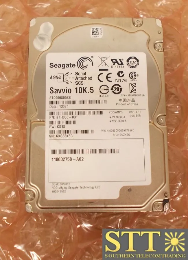 Жёсткий диск ST9900805SS Seagate 9TH066 900GB 10K RPM 6Gb/s 2.5"SAS HDD Hard Dri