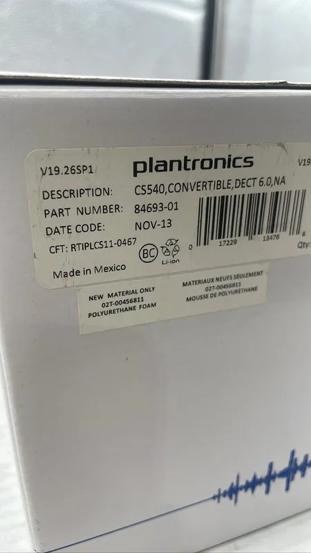 VoIP-шлюз Plantronics CS540 Wireless Headset System Black Complete 84693-01
