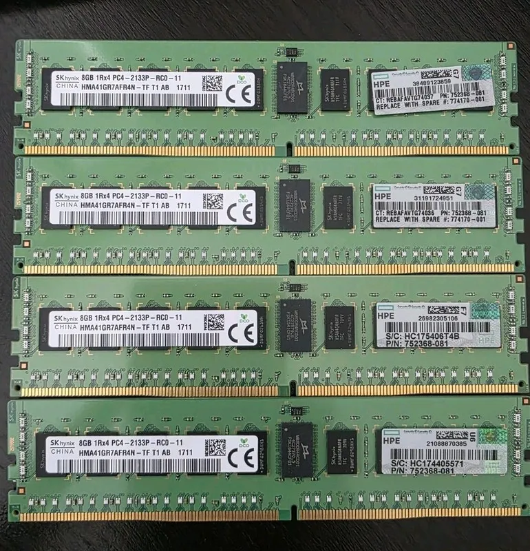 Модуль памяти HP Hynix 4 x 8GB 1Rx4 DDR4-17000 PC4-2133P Server Memory RAM 75236