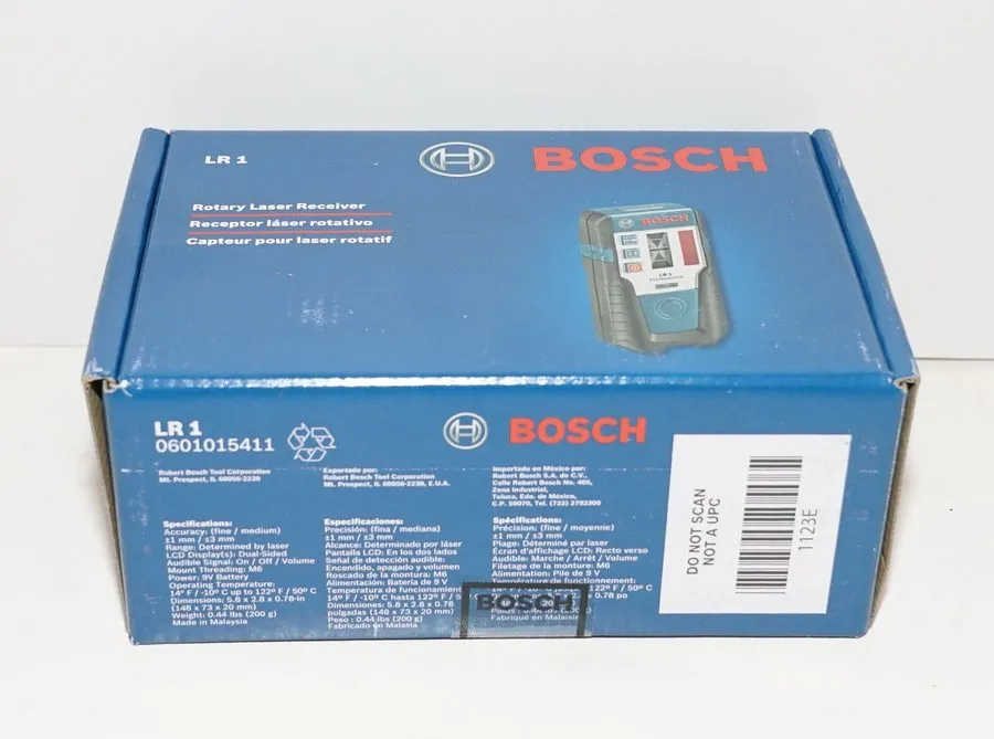 Геодезический прибор BOSCH LR1 0601015411 650 FT RED BEAM ROTARY LASER RECEIVER  — фото лота 2