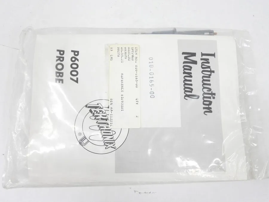Осциллограф 2x Tektronix P6007 25MHz 100X Passive Oscilloscope Probe, Manuals, A