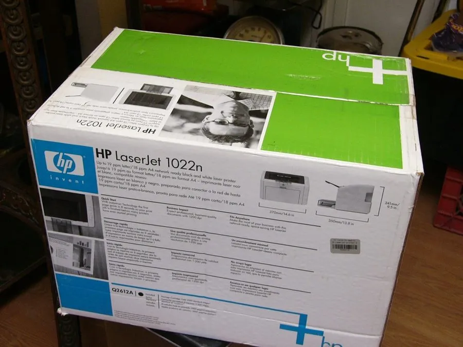 Лазерный принтер HP LaserJet 1022n Network Monochrome LaserJet Laser Printer Q59 — фото лота 1