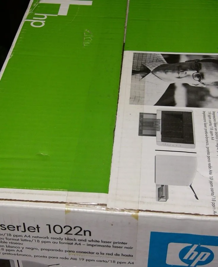 Лазерный принтер HP LaserJet 1022n Network Monochrome LaserJet Laser Printer Q59 — фото лота 2