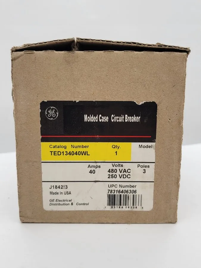Автоматический выключатель General Electric GE TED134040WL 3p 40a 480v Circuit B
