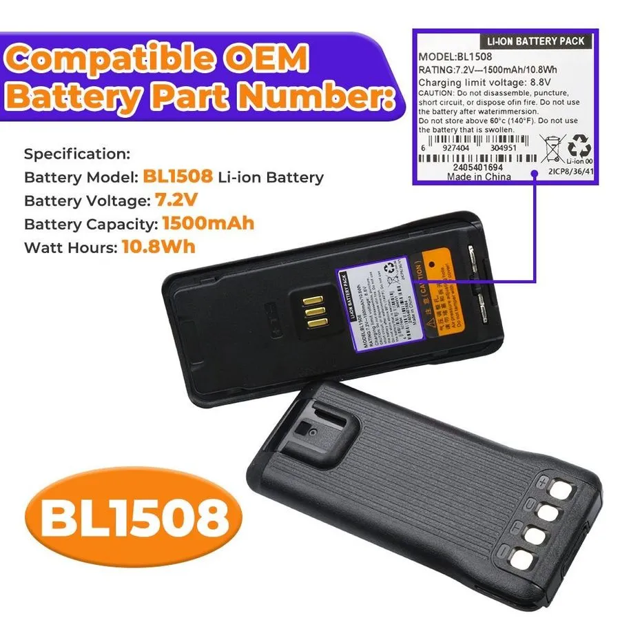 Аккумулятор 1500mAh BL1508 Li-ion Battery — фото лота 2