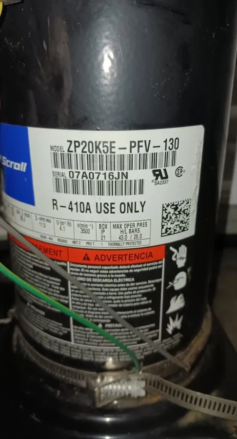 Компрессор Copeland ZP20K5E-PFV-130 Scroll Compressor 2 Ton 208-230V 1PH 20000 B