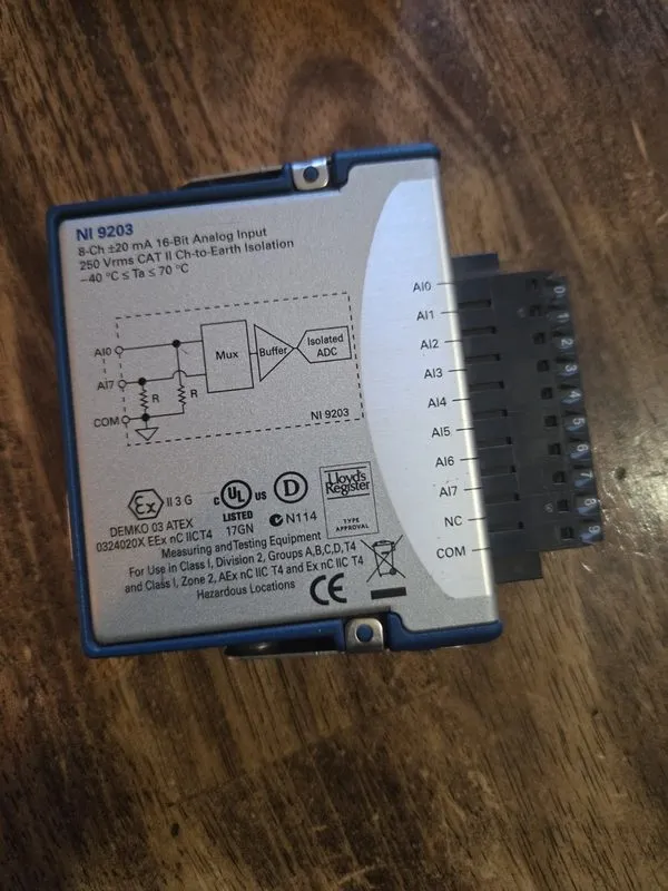 Модуль ввода-вывода National Instruments NI-9203 C Series Current Input Module