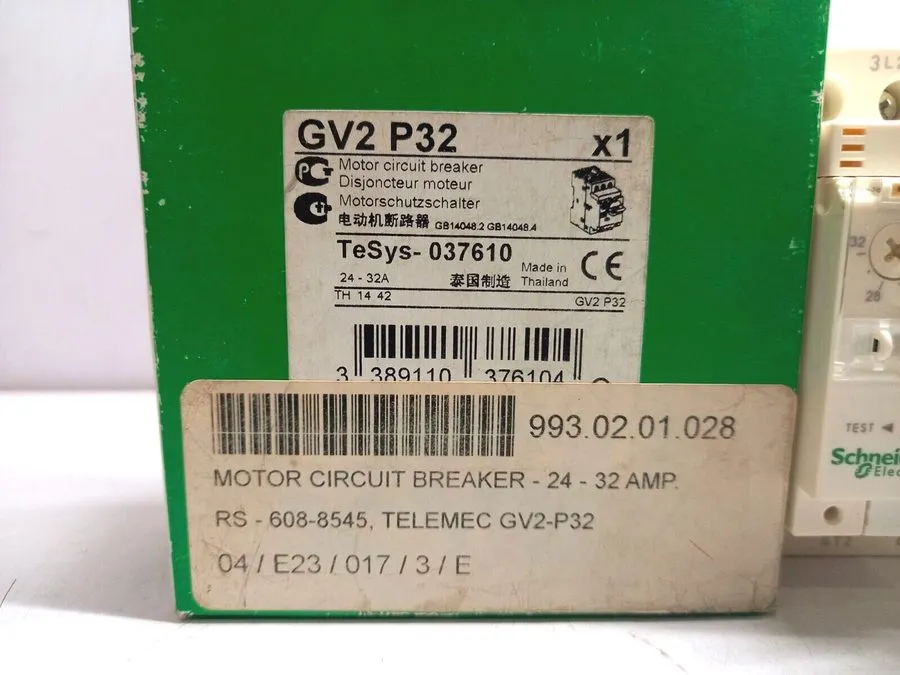 Автоматический выключатель Schneider GV2 P32 Motor Circuit Breaker 24-32A RS 608 — фото лота 1