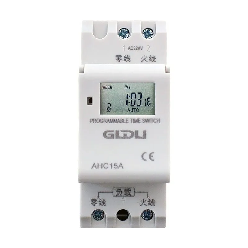 Коммутатор AHC15A DIN-Rail Time Switch 220v Timer Switch THC15A Automatic Contro