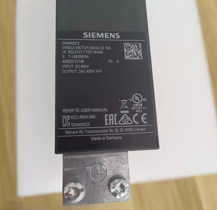 Частотный преобразователь 6SL3121-1TE21-8AA4 SIEMENS SINAMICS S120 SINGLE MOTOR 