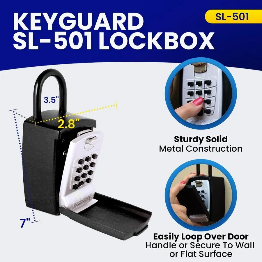 Такелажная скоба KeyGuard SL-501 Punch Button Lock Box Portable Shackle LockBox — фото лота 1