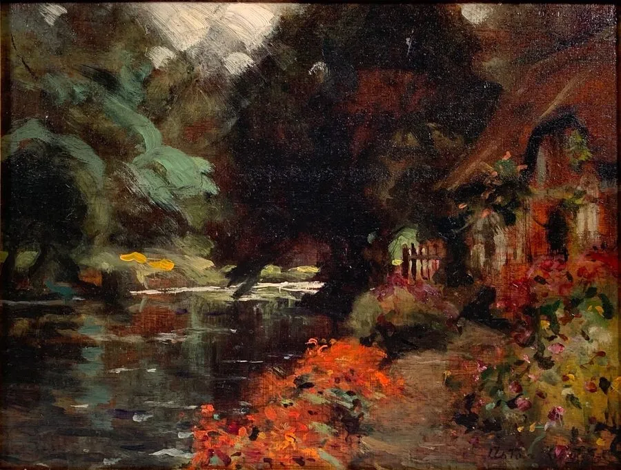 Лабораторный прибор Listed French Artist Louis Aston Knight (1873-1948) Signed O