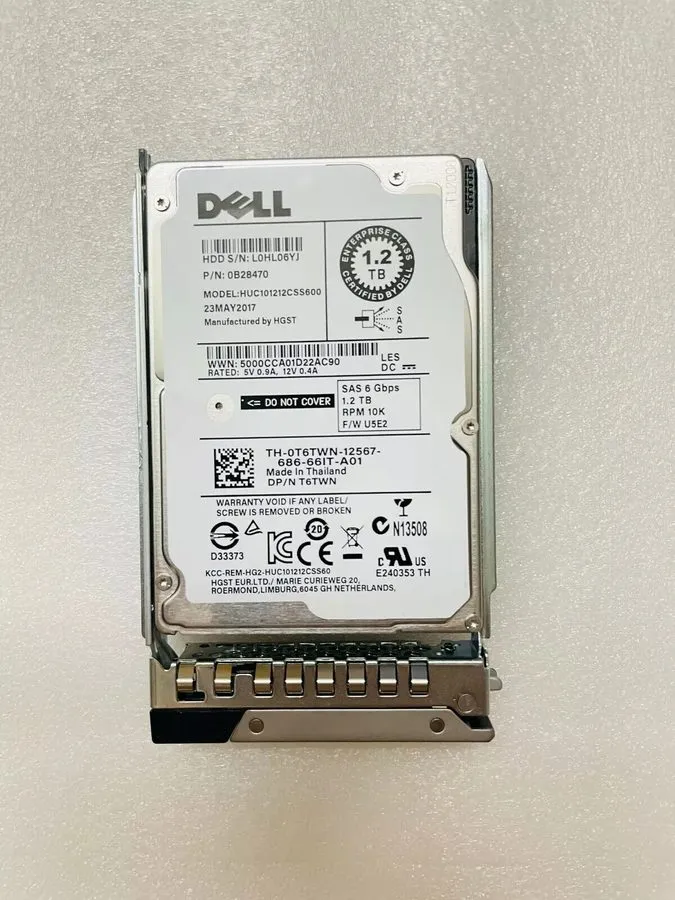 Жёсткий диск Dell 1.2TB 10K RPM SAS 12Gbps HDD 2.5 SFF Hard Drive with 14G/15G t