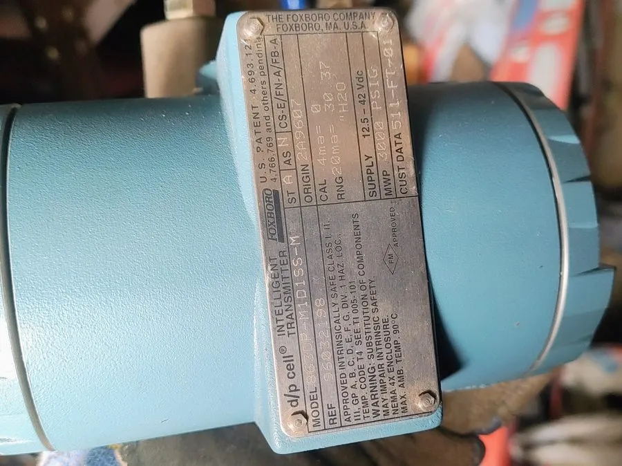 Датчик давления Foxboro Intelligent Differential Pressure Transmitter 863dp-m1d1 — фото лота 1