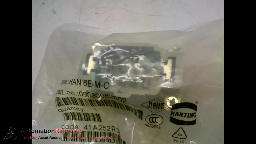 Разъём HARTING 09330062602 HAN 6E-M HAN 6E-M-C RECTANGULAR HAN INSERT PLUG