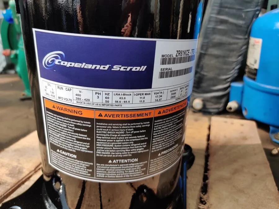 Компрессор Copeland Scroll Compressor ZR 61KCE-TFD-522 — фото лота 2
