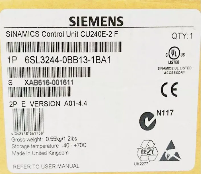 Частотный преобразователь 6SL3244-0BB13-1BA1 SIEMENS SINAMICS G120 Control Unit