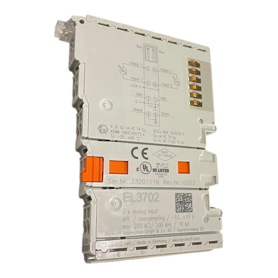 Модуль ввода-вывода Beckhoff EL3702 EtherCAT Analog Input Terminal — фото лота 1