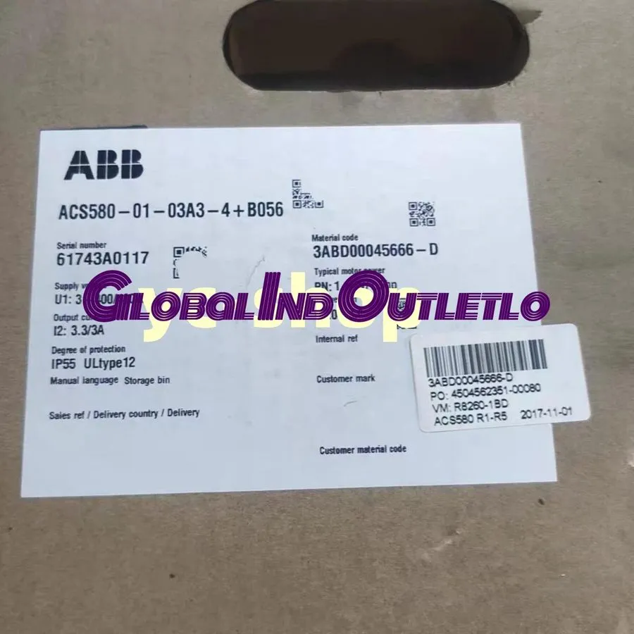 Частотный преобразователь ACS580-01-03A3-4+B056