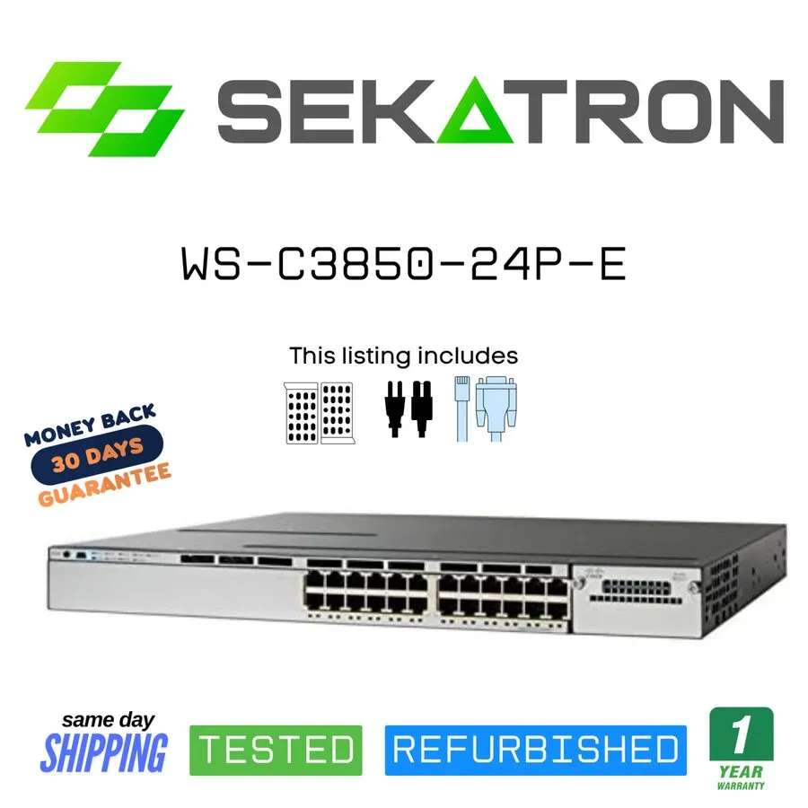 Коммутатор Cisco Catalyst WS-C3850-24P-E Switch 24 Port Gigabit PoE+ 715W