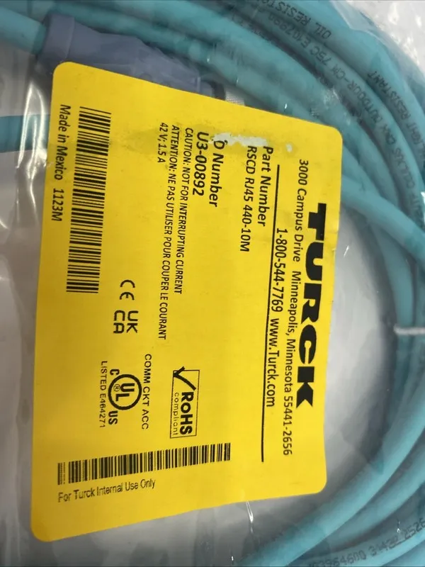 Соединительный кабель TURCK M12 MALE TO RJ45 MALE CORDSET RSCD 440-10M