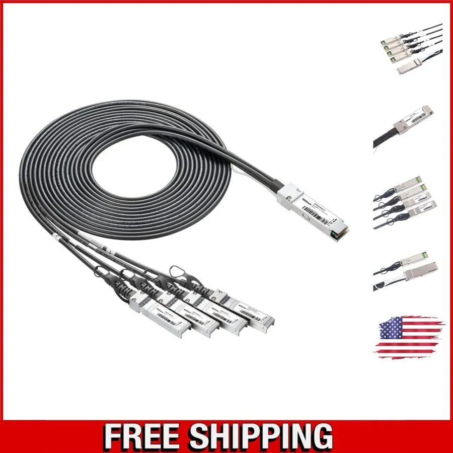 Кабель 3-Meter 40G QSFP+ Breakout DAC Cable Passive Twinax — фото лота 1
