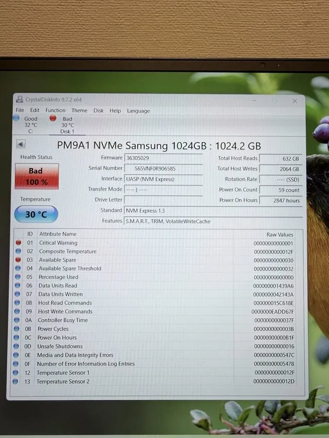 SSD-накопитель Samsung PM9A1 1TB M.2 2280 NVMe PCIe Gen4 x4 SSD MZVL21T0HCLR — фото лота 2