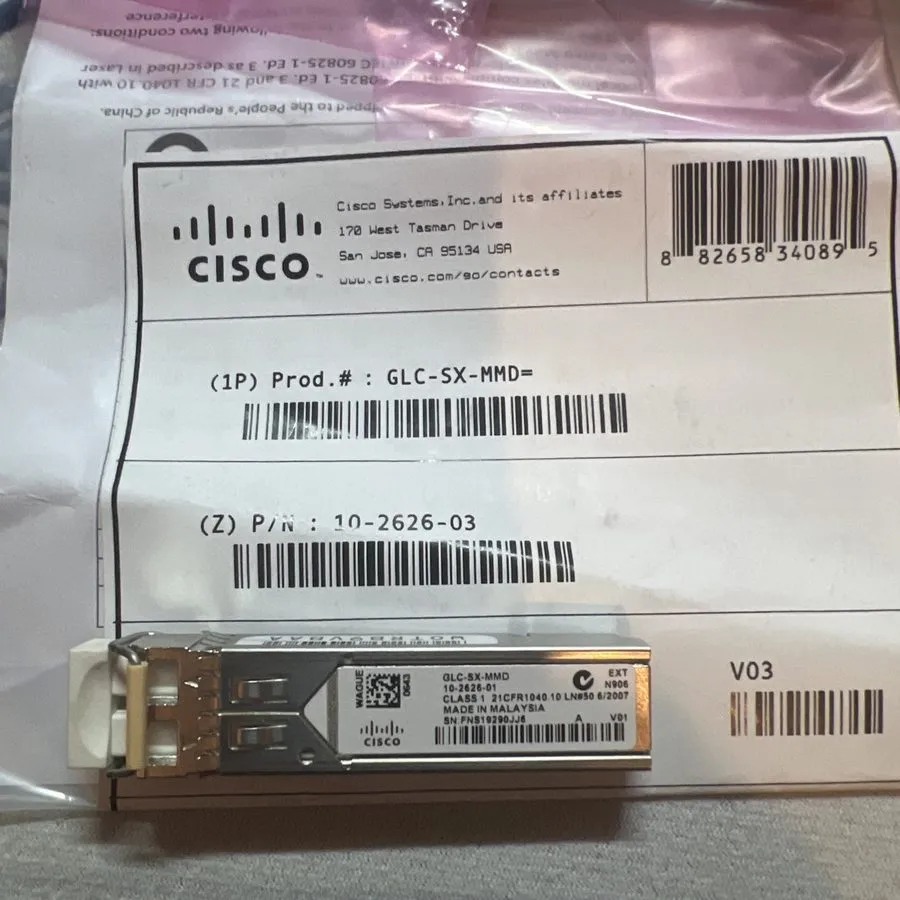 Трансивер Cisco GLC-SX-MMD 10-2626-03 SFP Transceiver Module W/ Hologram