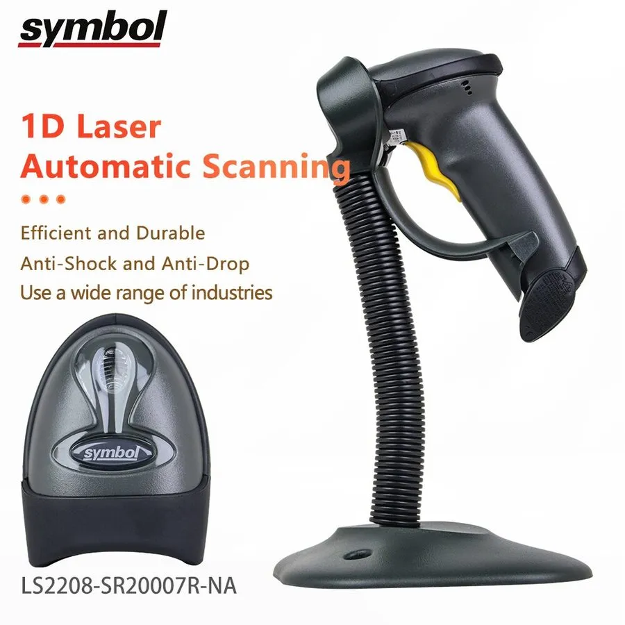 Сканер штрих-кода Motorola Zebra Symbol LS2208 Laser Barcode Scanner LS2208-SR20