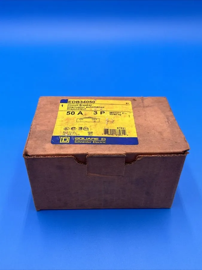Автоматический выключатель Square D EDB34050 3pole 50amp 480v circuit breaker ty — фото лота 1