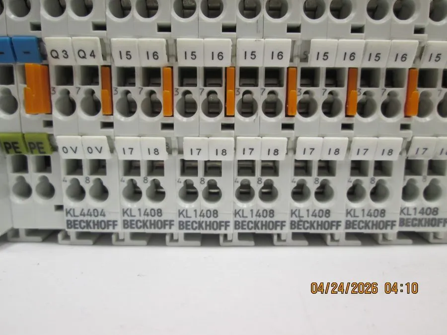 BECKHOFF BC9000 BUS TERMINAL W/ KL4404, 1408, 2408, 6021 & 9010