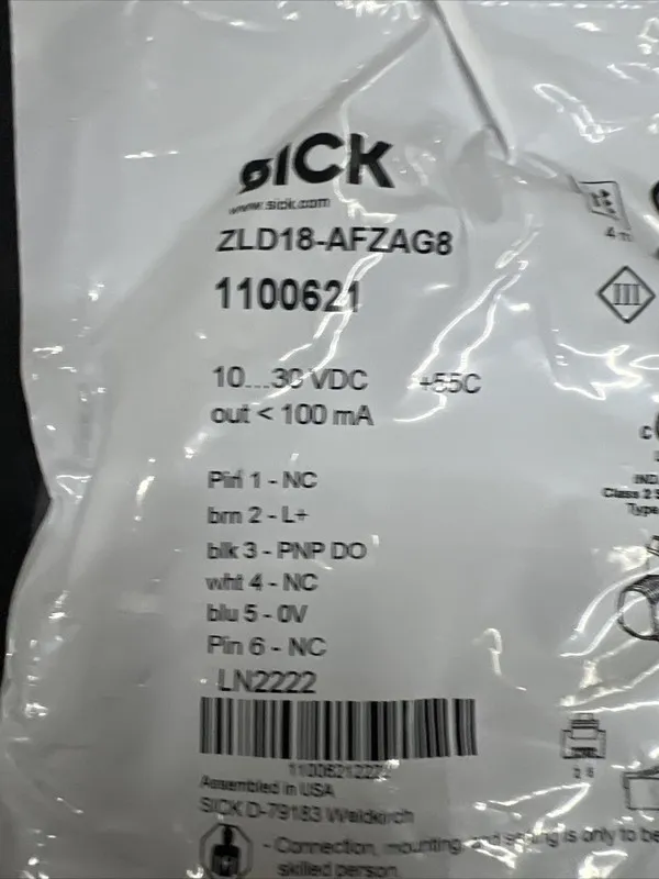 Фотоэлектрический датчик Sick ZLD18-AFZAG8 Photoelectric Sensor FNFP