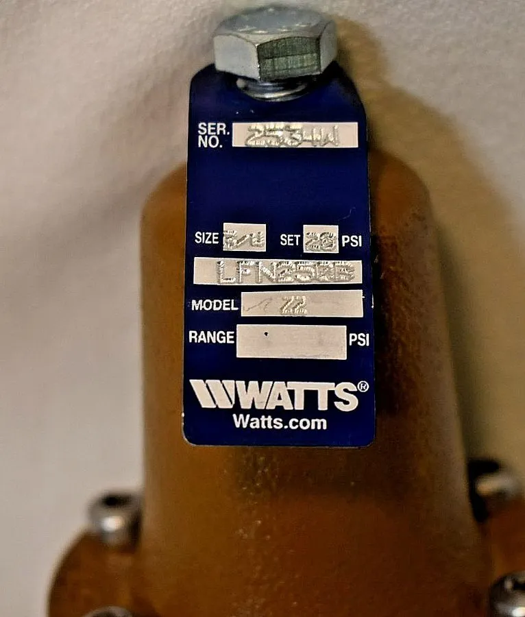 Трубопроводная арматура Watts LFN250B-020 3/4" Iron Body Water Pressure Regulato — фото лота 2